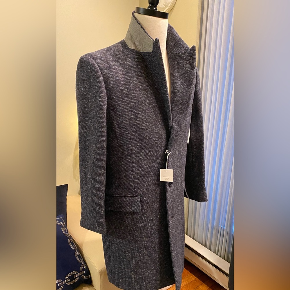 CLUB MONACO TEXTURED TWILL TOP COAT NEW